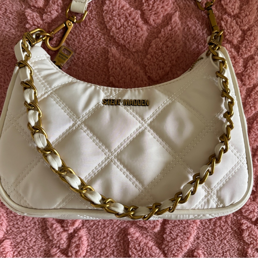 steve madden crossbody white bag